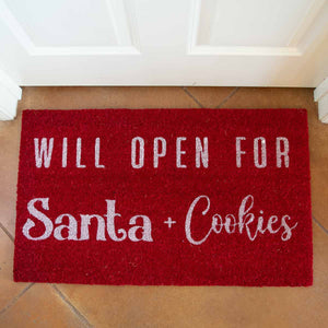 Will Open For Santa Doormat