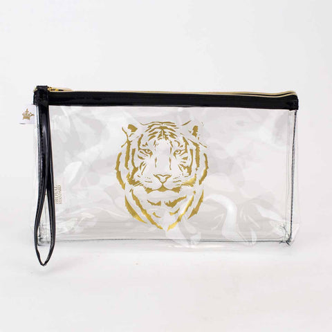 Tiger Clear Double Zipper Pouch