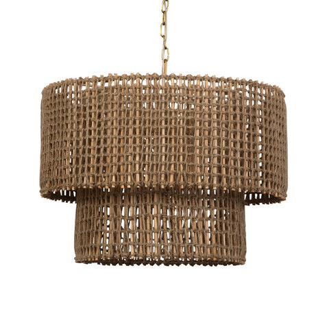 Natural Woven Jute Rope Chandelier  *LOCAL PICK UP ONLY*