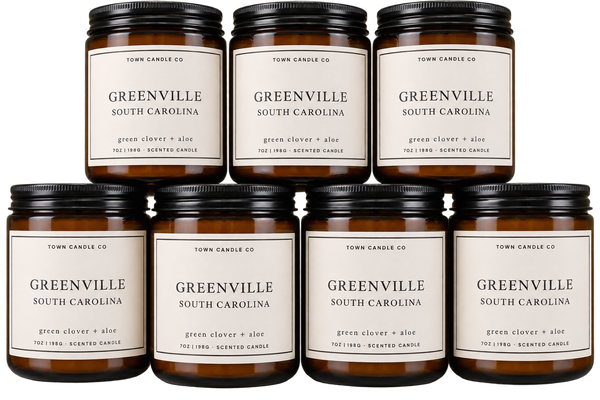 Greenville, SC Candle (Green Clover + Aloe)