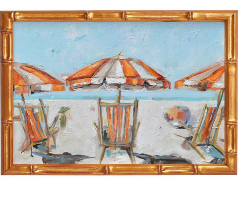 Good Day by The Painted Katie in Gold Bamboo Frame