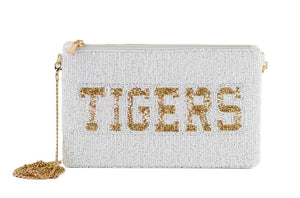 Tigers Beaded Crossbody Purse