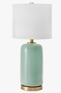 26" Green Ceramic Table Lamp  *LOCAL PICK UP ONLY*