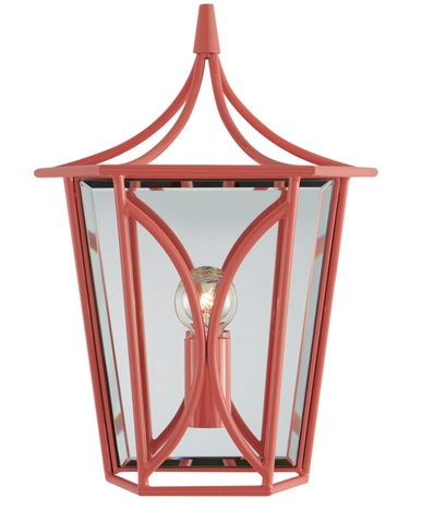 Visual Comfort Cavanagh Mini Lantern Sconce, Pink  *LOCAL PICK UP ONLY*
