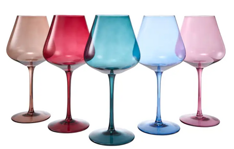 20oz Colored Wine Glass, 5 Colors