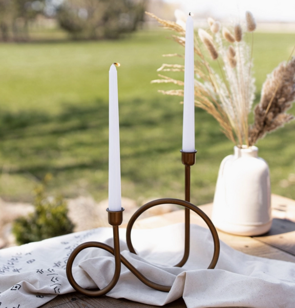 Bronze Taper Candle Holder