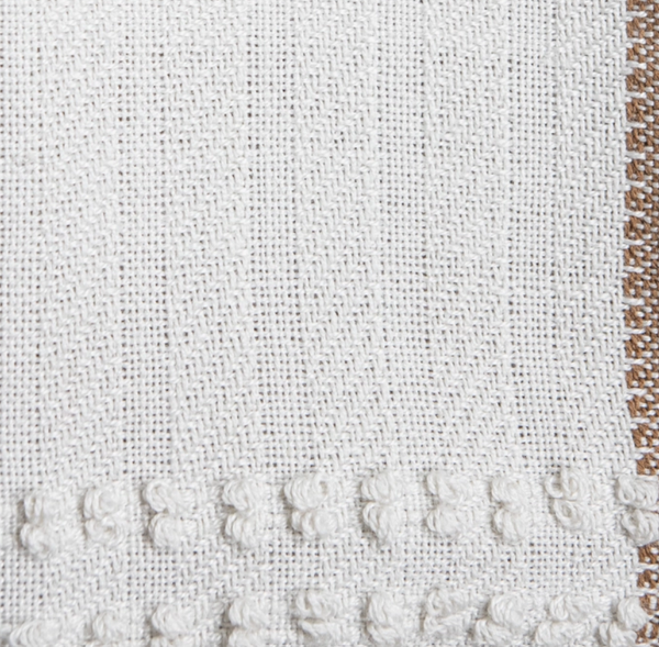 Hand Woven Brown and Cream Throw Blanket