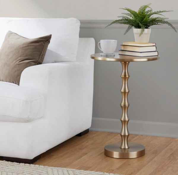 Brass Accent Drink Table  *LOCAL PICK UP ONLY*