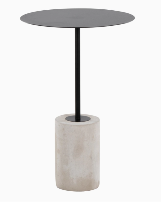 Concrete and Black Accent Drink Table  *LOCAL PICK UP ONLY*