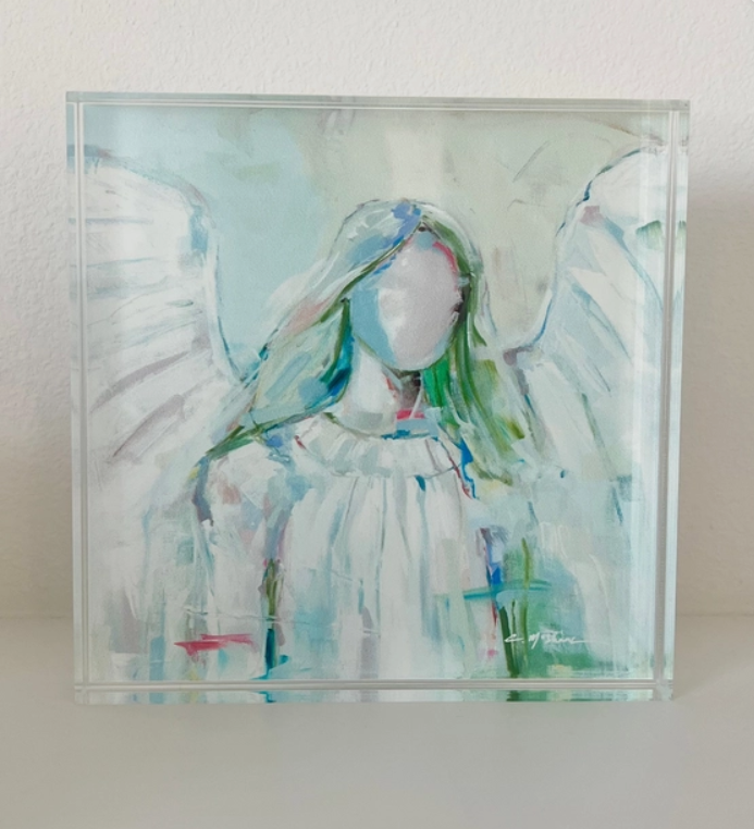 "To Protect You" Angel Acrylic Block