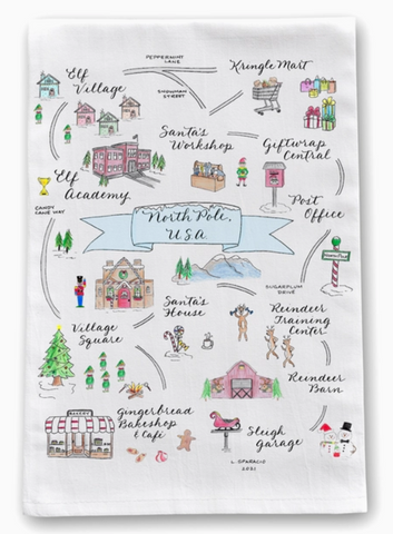 North Pole Tea Towel