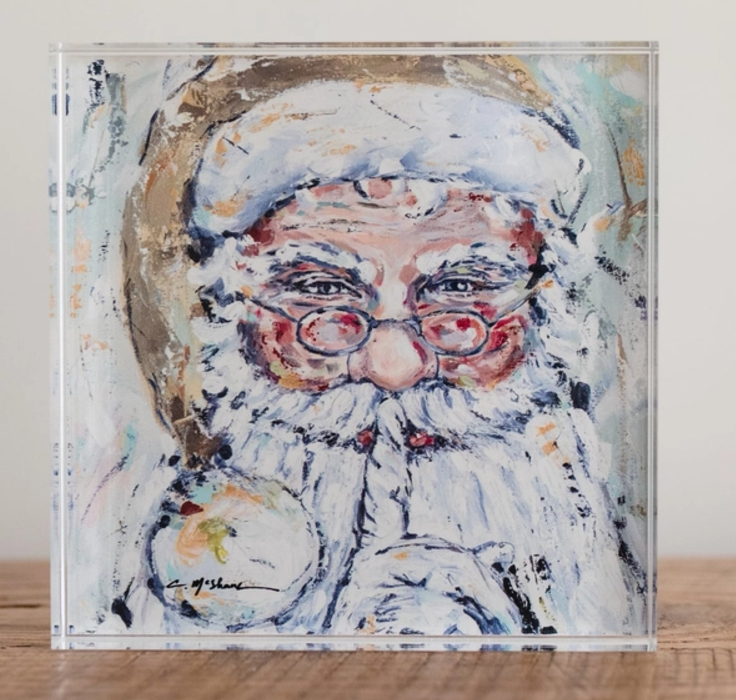 Secret Santa Acrylic Block