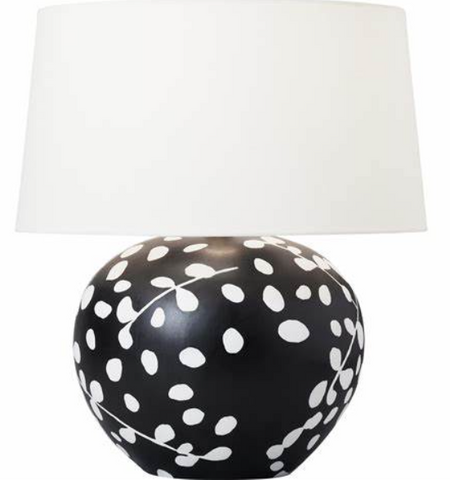 Nan Black Leather Table Lamp, Visual Comfort *LOCAL PICK UP ONLY*