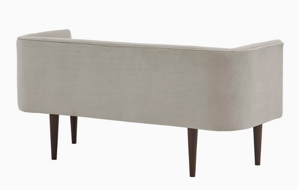 49" Cream Velvet Low Back Accent Bench  *LOCAL PICK UP ONLY*