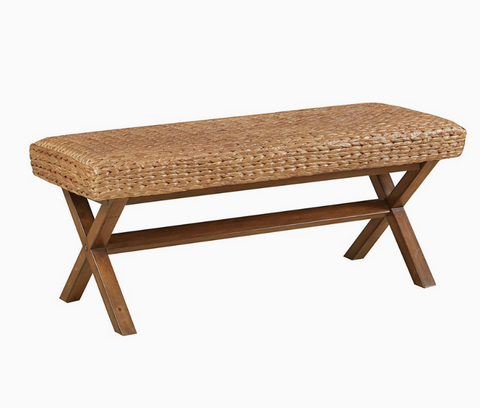 45" Seagrass Woven Bench  *LOCAL PICK UP ONLY*