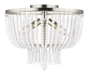 Jackie Three Light Semi-Flush Mount, Visual Comfort