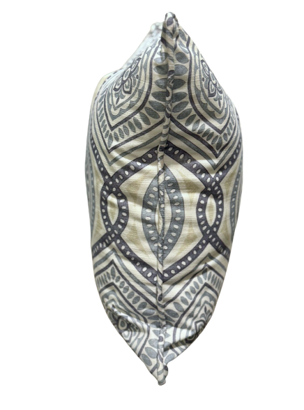 20" Blue Patterned Throw Pillow