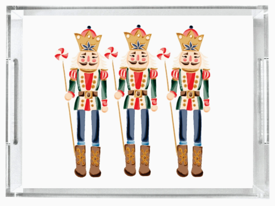 8.5" x 11" Acrylic Blue Nutcracker Tray