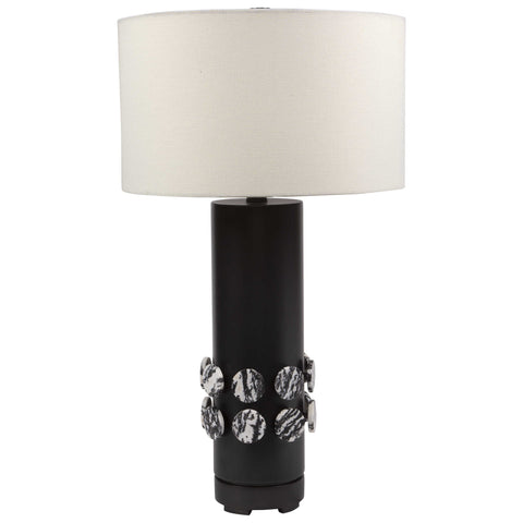 30" Zebra Stone Table Lamp   *LOCAL PICK UP ONLY*