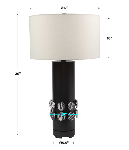 30" Zebra Stone Table Lamp   *LOCAL PICK UP ONLY*