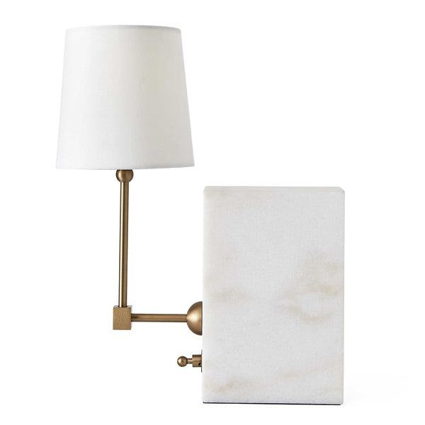 16"H Marble and Brass Shelf Lamp with Dimmer  *LOCAL PICK UP ONLY*