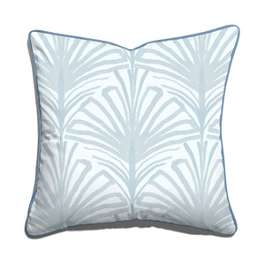 26"  Euro Sky Blue Palm Pillow