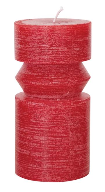 6"H Unscented Totem Pillar Candle, Red