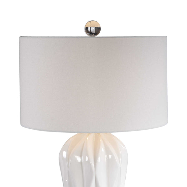 31"H White Geometric Table Lamp *LOCAL PICK UP ONLY*