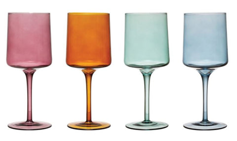 14 oz. Stemmed Wine Glass, 4 Colors