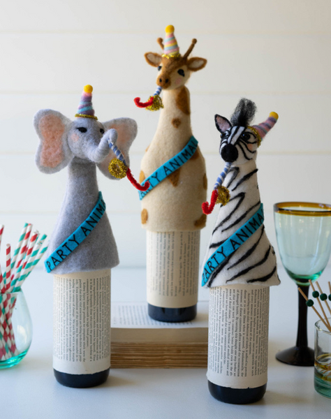 Party Animal Bottle Toppers, 3 Styles