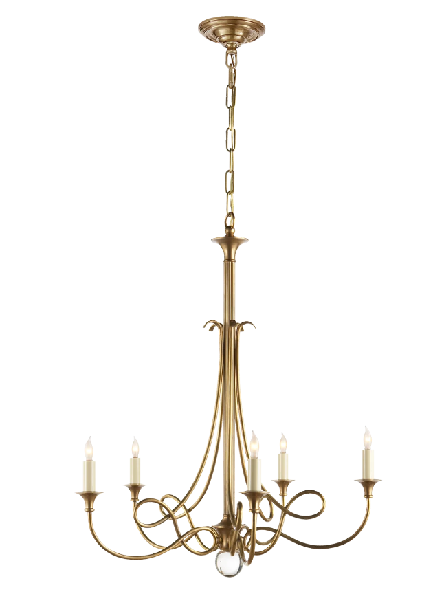 Visual Comfort Double Twist Chandelier in Hand-Rubbed Antique Brass *LOCAL PICK UP ONLY*