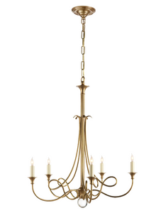 Visual Comfort Double Twist Chandelier in Hand-Rubbed Antique Brass *LOCAL PICK UP ONLY*